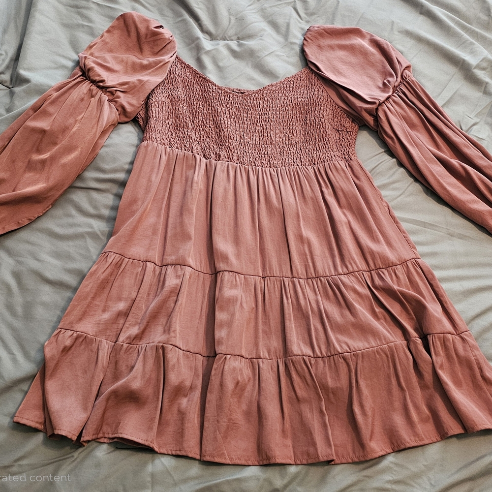 Off The Shoulder Long Sleeve Ruffle Mini Skater Dresses